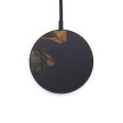 Circle Wood+Resin Wireless Charger - Barbara (Pure Black, 598562) Fashion