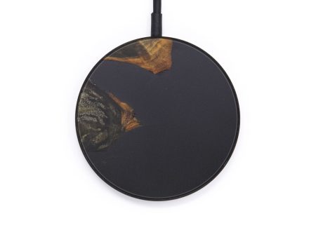 Circle Wood+Resin Wireless Charger - Barbara (Pure Black, 598562) Fashion