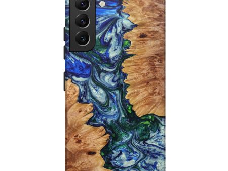 Galaxy S22 Plus Wood+Resin Live Edge Phone Case - Sissie (Dark Blue, 596306) Sale