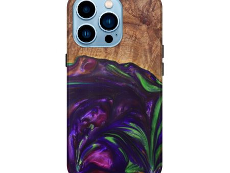 iPhone 14 Pro Wood+Resin Live Edge Phone Case - Atalanta (Purple, 600133) Online