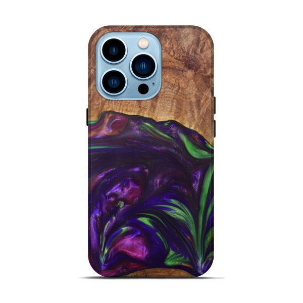 iPhone 14 Pro Wood+Resin Live Edge Phone Case - Atalanta (Purple, 600133) Online