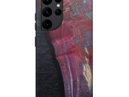 Galaxy S22 Ultra Wood+Resin Live Edge Phone Case - Helga (Pure Black, 597339) Online Hot Sale