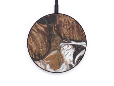 Circle Wood+Resin Wireless Charger - Aveline (Black & White, 599187) For Sale