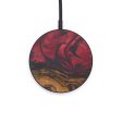 Circle Wood+Resin Wireless Charger - Andrei (Dark Red, 599289) Supply