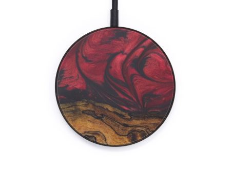 Circle Wood+Resin Wireless Charger - Andrei (Dark Red, 599289) Supply