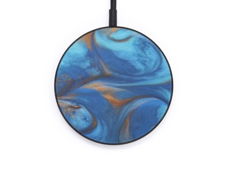 Circle ResinArt Wireless Charger - Nabil (Teal & Gold, 599324) Online now