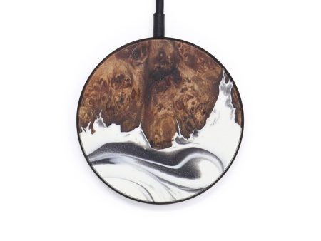 Circle Wood+Resin Wireless Charger - Ayaz (Black & White, 597758) Fashion