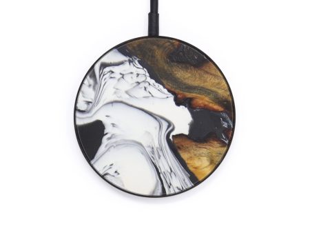 Circle Wood+Resin Wireless Charger - Katrinka (Black & White, 597764) Online Hot Sale