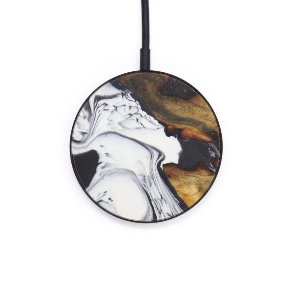 Circle Wood+Resin Wireless Charger - Katrinka (Black & White, 597764) Online Hot Sale