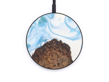 Circle Wood+Resin Wireless Charger - Judye (Light Blue, 599847) Online now