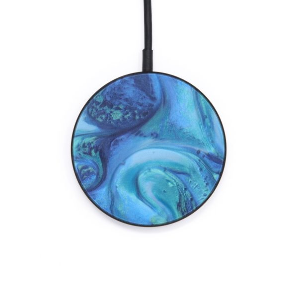 Circle ResinArt Wireless Charger - Larina (Light Blue, 599275) Online