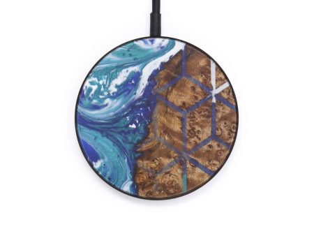 Circle Wood+Resin Wireless Charger - Alparslan (Pattern, 599248) Cheap