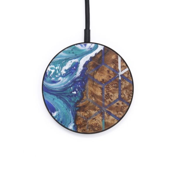 Circle Wood+Resin Wireless Charger - Alparslan (Pattern, 599248) Cheap