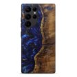 Galaxy S22 Ultra Wood+Resin Live Edge Phone Case - Drucie (Dark Blue, 600174) Fashion