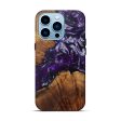 iPhone 14 Pro Wood+Resin Live Edge Phone Case - Heino (Purple, 599147) For Sale