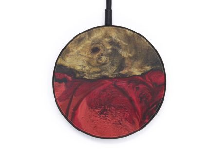 Circle Wood+Resin Wireless Charger - Wendye (Dark Red, 597788) Online Hot Sale