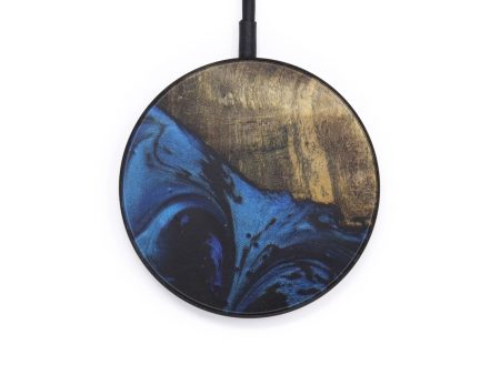 Circle Wood+Resin Wireless Charger - Amity (Dark Blue, 599822) Online