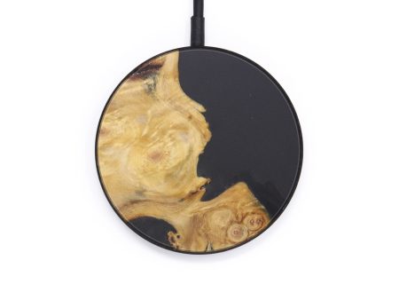 Circle Wood+Resin Wireless Charger - Tac (Pure Black, 600196) Cheap