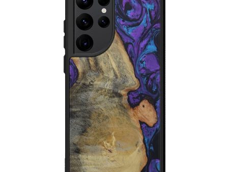 Galaxy S22 Ultra Wood+Resin Phone Case - Ellwood (Purple, 596501) For Discount