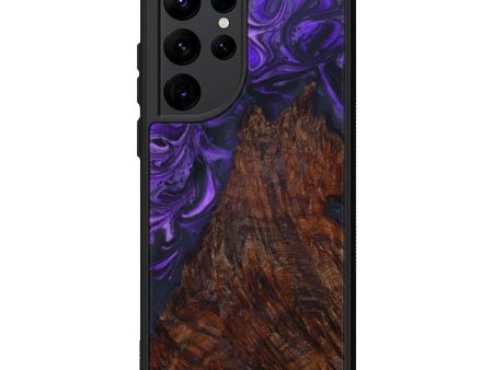 Galaxy S22 Ultra Wood+Resin Phone Case - Doro (Purple, 601450) Sale