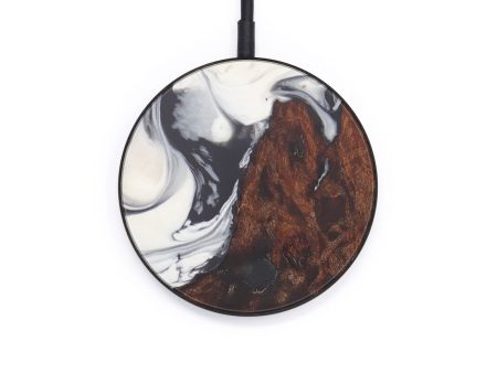 Circle Wood+Resin Wireless Charger - Eduardo (Black & White, 597987) For Cheap