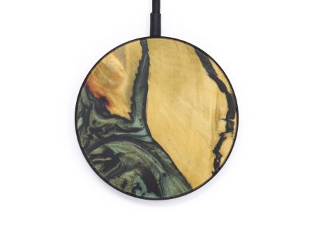 Circle Wood+Resin Wireless Charger - Wai (Dark Green, 597781) Online Hot Sale