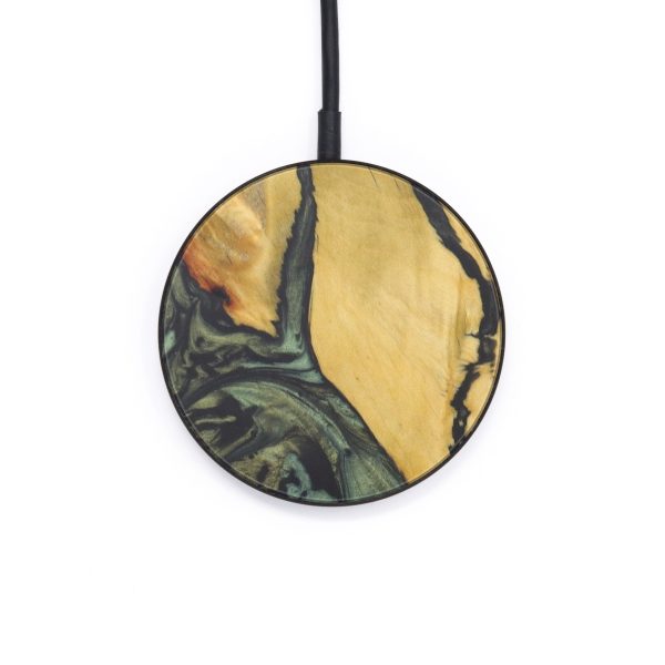 Circle Wood+Resin Wireless Charger - Wai (Dark Green, 597781) Online Hot Sale