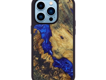 iPhone 14 Pro Burl Wood Phone Case - Mikhail (Dark Blue, 602327) Sale