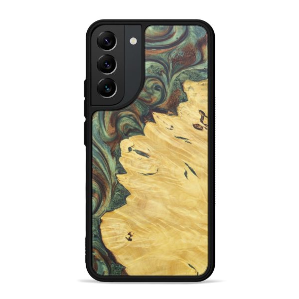 Galaxy S22 Plus Wood+Resin Phone Case - Dorelia (Dark Green, 602774) Discount