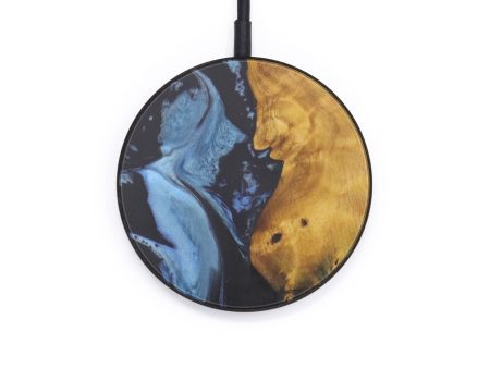 Circle Wood+Resin Wireless Charger - Dany (Dark Blue, 598569) For Discount