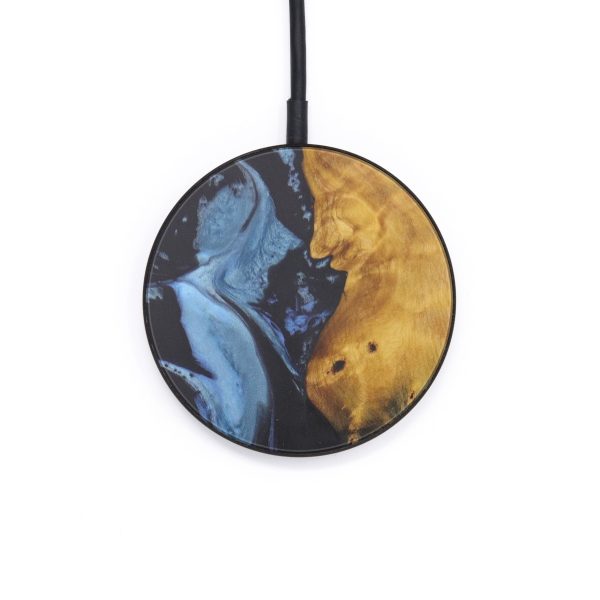 Circle Wood+Resin Wireless Charger - Dany (Dark Blue, 598569) For Discount