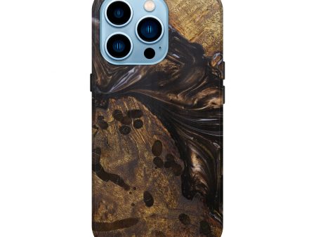 iPhone 14 Pro Wood+Resin Live Edge Phone Case - Jilli (Metallic, 597384) Supply