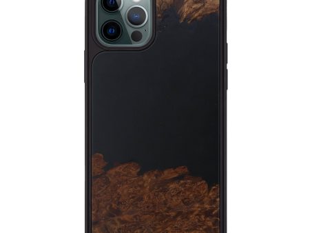 iPhone 12 Pro Wood+Resin Phone Case - Malinda (Pure Black, 596971) Discount