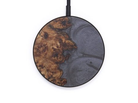 Circle Wood+Resin Wireless Charger - Mignon (Pure Black, 597739) Sale