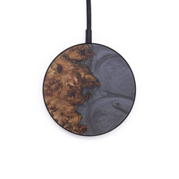 Circle Wood+Resin Wireless Charger - Mignon (Pure Black, 597739) Sale