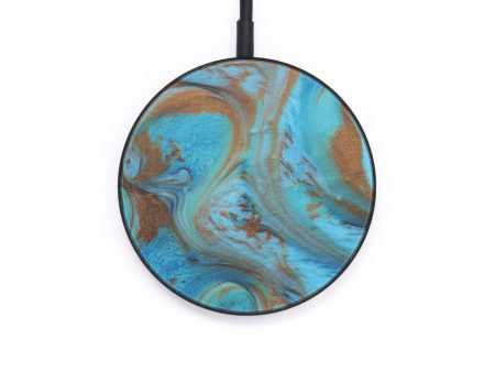 Circle ResinArt Wireless Charger - Yaser (Teal & Gold, 598009) Discount