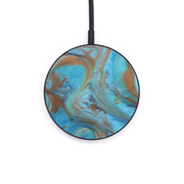 Circle ResinArt Wireless Charger - Yaser (Teal & Gold, 598009) Discount