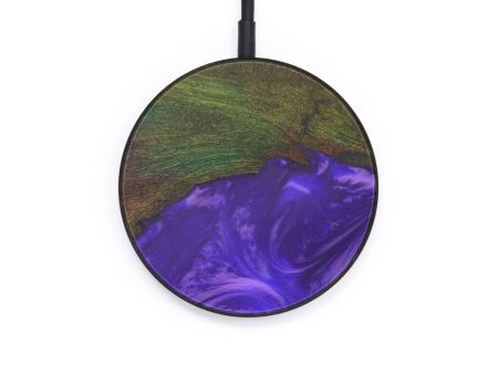 Circle Wood+Resin Wireless Charger - Arlina (Purple, 597796) For Discount