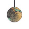 Circle Wood+Resin Wireless Charger - Emilio (Dark Green, 600192) on Sale