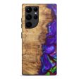 Galaxy S22 Ultra Wood+Resin Live Edge Phone Case - Catie (Purple, 600147) For Sale