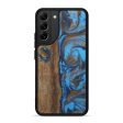 Galaxy S22 Plus Wood+Resin Phone Case - Jacynthe (Teal & Gold, 596698) Hot on Sale