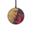 Circle Wood+Resin Wireless Charger - Karoly (Dark Red, 597967) Fashion