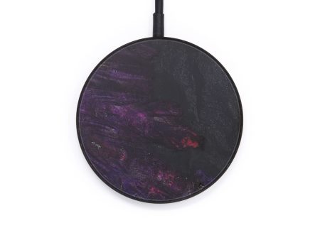 Circle Wood+Resin Wireless Charger - Tamiko (Pure Black, 597723) For Sale