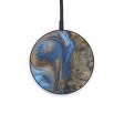 Circle Wood+Resin Wireless Charger - Rubina (Teal & Gold, 598554) For Sale