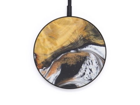 Circle Wood+Resin Wireless Charger - Jeremy (Black & White, 597748) For Discount