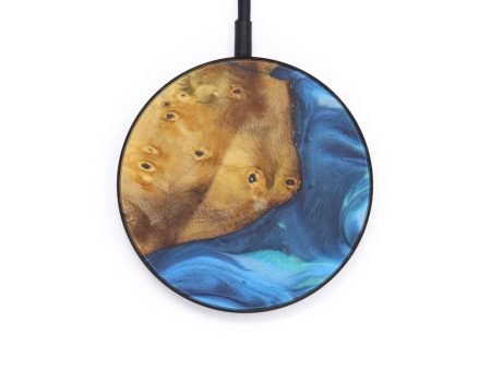 Circle Wood+Resin Wireless Charger - Maressa (Light Blue, 599276) For Cheap