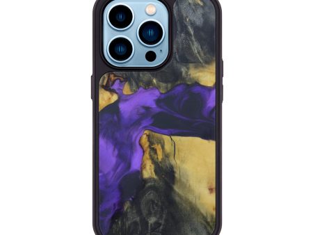 iPhone 14 Pro Wood+Resin Phone Case - Utilla (Purple, 599743) For Sale