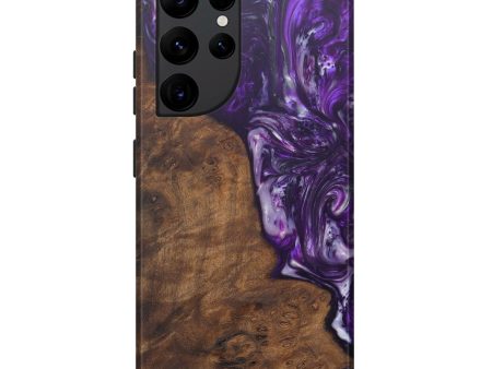 Galaxy S22 Ultra Wood+Resin Live Edge Phone Case - Niall (Purple, 600172) Online Hot Sale