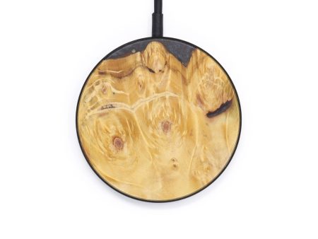 Circle Wood+Resin Wireless Charger - Aziz (Pure Black, 600199) Online now