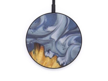 Circle Wood+Resin Wireless Charger - Mitesh (Dark Blue, 599302) Fashion